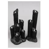 Two Black Faux-Dripping Candle Lights