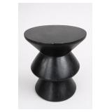 Black Round Pedestal Side Table
