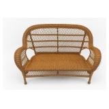 Woven Wicker/Rattan Loveseat