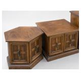 Lot of 2 Matched Wooden Storage Cabinets