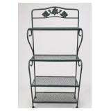 Three-Tier Rolling Metal Utility Cart