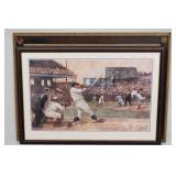 Framed Baseball Scene Print, Approx. 40 x 28 in
