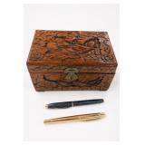 Decorated Box w/ Gold-Tone Pen