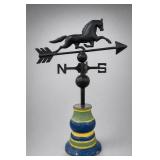 Painted Horse Weather Vane with Pedestal