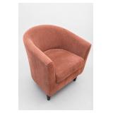 Rust-Rose Upholstered Club Chair