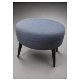 Oval Upholstered Footstool Ottoman