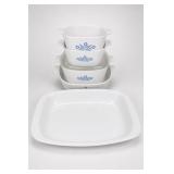 Lot of 6 Corning Ware Blue Cornflower Cookware