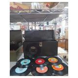 Lot of Records W Storage Case