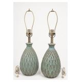 Uttermost Green Glazed Ceramic Lamps