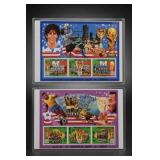 Pair of Lot of World Cup Souvenir Stamp Sheets