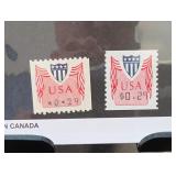 Pair of 29ï¿½ Eagle and Shield CVP Stamps
