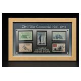 Lot of 5 Framed Civil War Centennial Stamps
