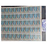 Lot of Vintage U.S. 4ï¿½ Stamp Sheets