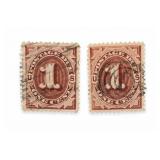 United States Set of 2 U.S. Scott J15 Due Stamps