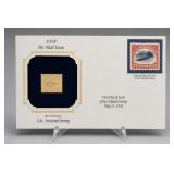1918 24ï¿½ Inverted Jenny 22kt Gold Replica
