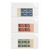 United States Post Office Lot of 3 Plate Blocks