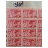 U.S. Post Office Department 1949 3ï¿½ Stamp Sheet
