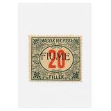 Magyar Kir. Posta 1918 Fiume Postage-Due Stamp