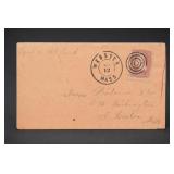 1864 Webster, Mass. Postal Cover, 3-Cent Stamp