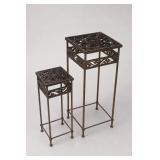 Two Decorative Metal Plant Stands