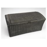 Molded Woven-Pattern Storage Deck Box w Cont's
