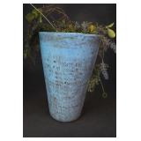 Heavy 21in-Tall Blue Planter