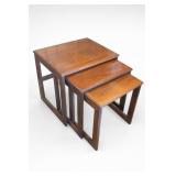 Three-Piece Dark-Finish Nesting Table Set