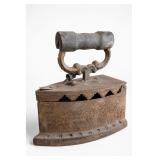 Antique Cast-Iron Charcoal Box Iron