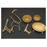 Lot of Six Brass Decorative Objects