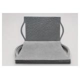 Set of 6 Textured Metal Serving Trays