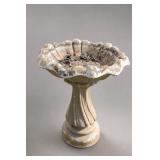 Scalloped Fluted Pedestal Birdbath
