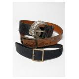 Lot of Leather Belts Garment, Size Not Readable