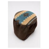 Patterned Upholstered Stool/Ottoman