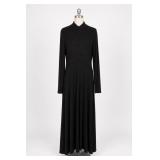 Double D Black Pleated Maxi Dress, Size L