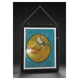Framed Stained-Glass Windsong Farm Panel