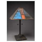 Geometric Stained-Glass-Style Table Lamp