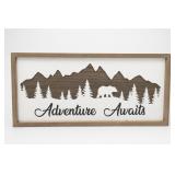 Adventure Awaits Framed Scenic Sign