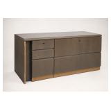 Brown Credenza with Cabinet Storage