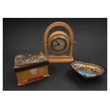 Lot of Clock, Box, Tool & Jerusalem Dish