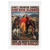 Unbranded Dirt, Horse Smell & Dog Wall Sign