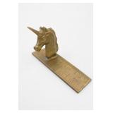 Brass Unicorn ruler