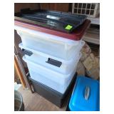 Lot of Plastic Storage Containers & Trays