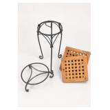 Lot of Garden Stands and Lattice Panels