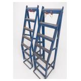 Two Blue Metal Ramps