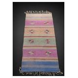 Geometric Woven Rug Runner with Fringe
