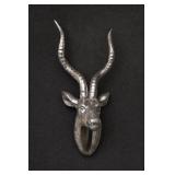 Antelope Metal Bust Wall Sculpture Decor