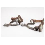 Pair of Engraved Western Riding Spurs
