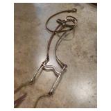 Leather Horse Bridle, Sterling Silver Overlay