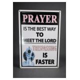 Prayer and Trespassing Wall Sign