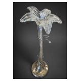Clear Glass Floral Sculpture, Made in China